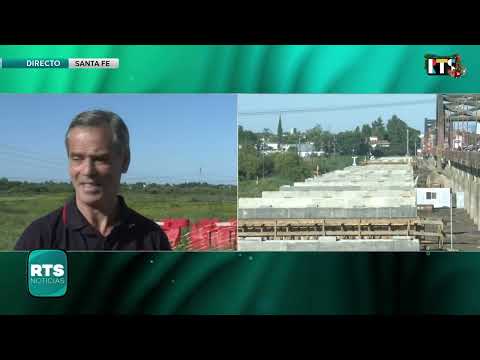 AVANZA EL NUEVO PUENTE SANTA FE - SANTO TOMÉ: COMIENZA LA COLOCACIÓN DE VIGAS