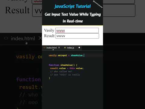 Javascript Tutorial Get Input Text Value While Typing In Real Time
