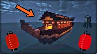 【マインクラフト】屋形船を和風建築してみる【屋形船の作り方】