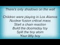 Saxon - Shadows On The Wall Lyrics