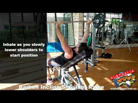 Barbell Incline Shoulder Raise