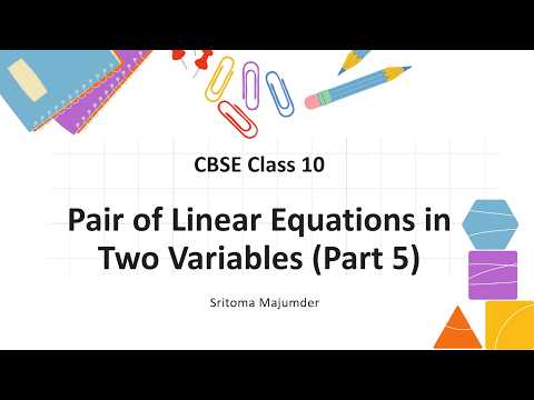 Pair of Linear Equations in Two Variables Maths Worksheet Class 10 | EduSri