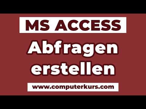 🔍 Create Access queries – filter, sort & analyze data simply explained!