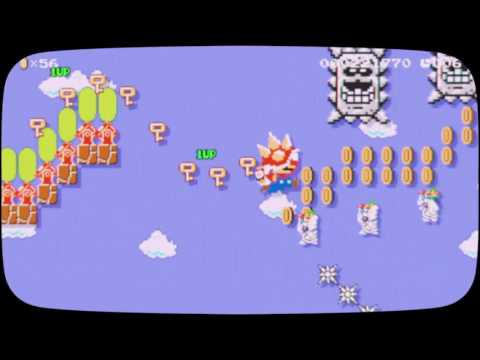 Excitebike/Thwompville HOLD →+Y by smiley 一SUPER MARIO MAKER一 No Commentary 1AL 1AN