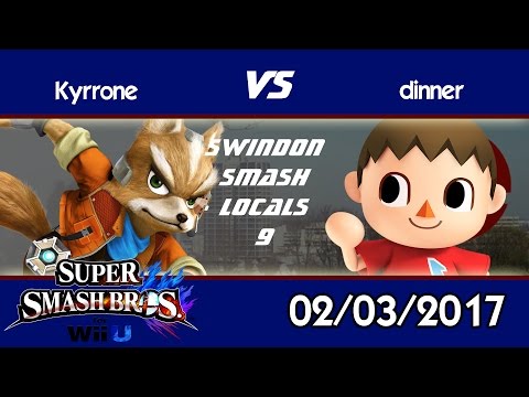 Swindon Smash Locals 9 - Kyrrone (Fox) vs dinner (Villager) - Wii U