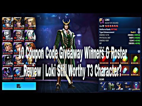 Giveaway Winners & Roster Review | Loki Still Worthy T3 Character? - Marvel Future Fight