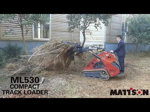 30hp compact track loader with grapple bucket