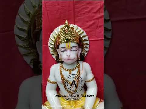 Goddess Hanuman Marble Moorti Dhyan Mudra