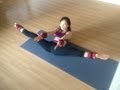 Yoga work out with ankle and wrist weights