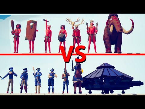 TRIBAL Team vs RENAISSANCE Team - Totally Accurate Battle Simulator TABS