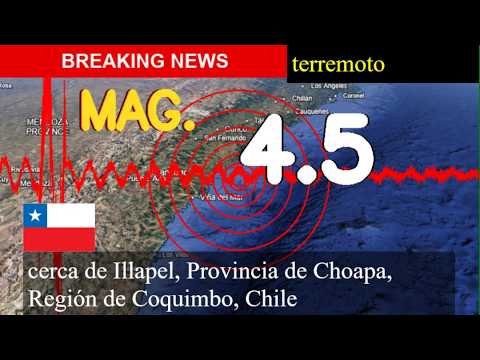 😱🚨 Terremoto cerca de Illapel, Provincia de Choapa, Región de Coquimbo, Chile actualizaciones en viv