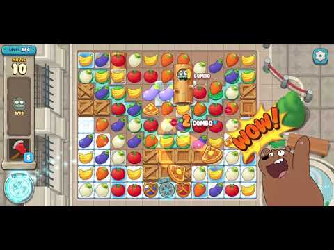 We Bare Bears Match3 Repairs Level 264 - No Boosters
