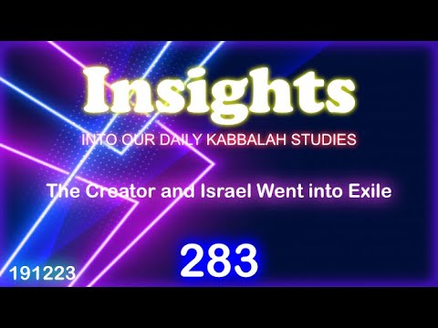 283 The Creator and Israel Went into Exile 191223