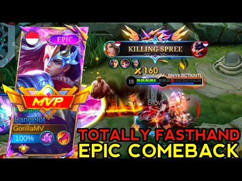 TOP GLOBAL LANCELOT FASTHAND SOLO CARRY RANK - BEST GAMEPLAY - MOBILE LEGENDS