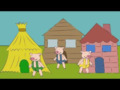 Tri mala praseta – Dečiji crtani film | Bajka sa poukom | Crtani za decu na srpskom