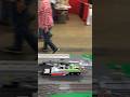 Justin’s dragster racing down the tracks at the 2023 OKC Train Show