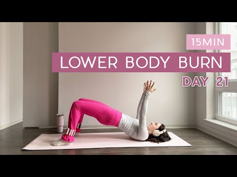 Day 21 - 1 Month Pilates Plan // 15MIN Lower Body // lean & toned legs + booty burn