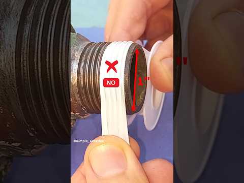 Remember this Tip of experienced Plumbers! How to use teflon tape on large diameter pipes? #shorts