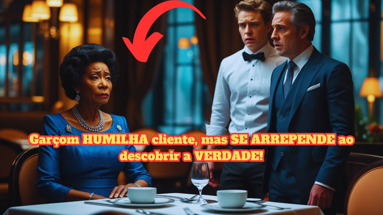 Garçom recusa atender mulher negra idosa e fica surpreso quando o chefe revela que ela é milionária