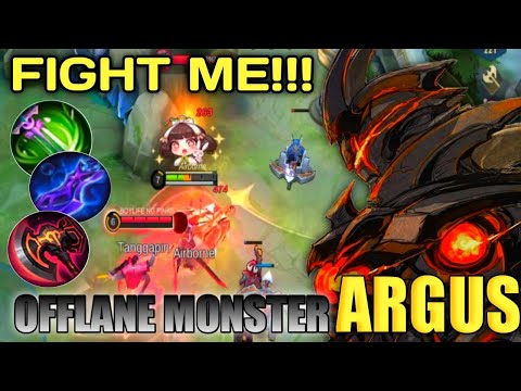 ARGUS OFFLANE MONSTER | ARGUS BEST BUILD by; Sxynix | TOP GLOBAL GAMEPLAY-Mobile Legends..