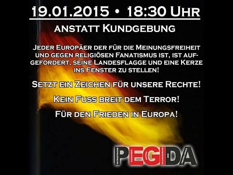 Pegida Montagsdemo am 19.01.2014 in Dresden