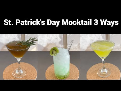 St  Patrick's Day Mocktail 3 Ways