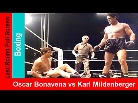 Oscar Bonavena vs Karl Mildenberger, Widescreen Color Fight Highlights & Knockdowns,  Boxing Match