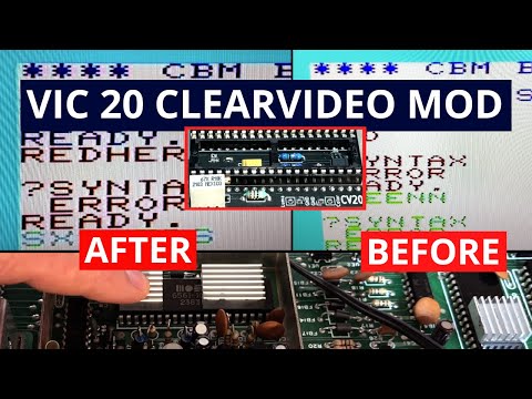 The Commodore VIC-20 CLEARVIDEO mod - S-VIDEO or composite video with improved quality