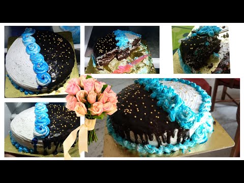 Easy Cake recipe for birthday🎂😍😋💙🖤#bengali #sharmishtha #recipe #tasty #cakedesign #dailyvlog #cake