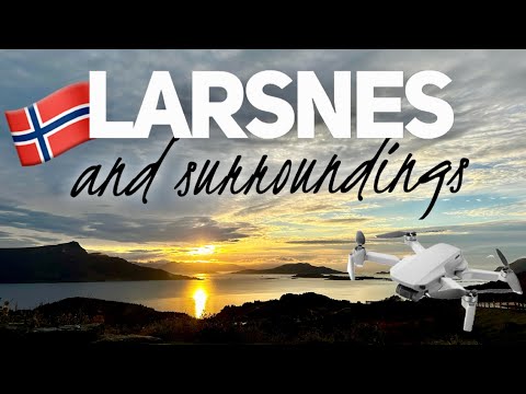 Droning Over Larsnes at Sunset: A Visual Symphony