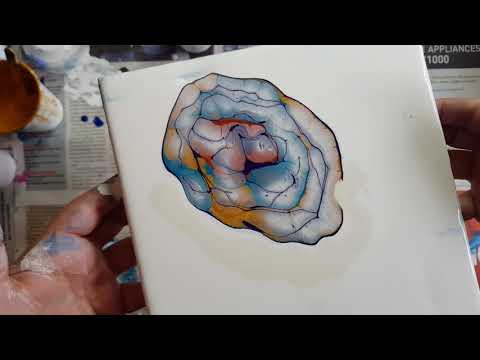 Fluid Acrylic l BLOWN FLOWER BLOOM l Acrylic Pouring Techniques