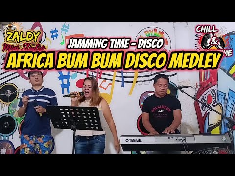 AFRICA BUM BUM DISCO MEDLEY 2022 - JAMMING TIME DISCO - JENNIFER, RIC & DAN JAM AT ZALDY MINI STUDIO