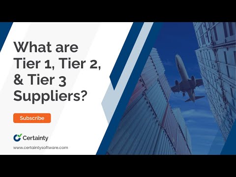 What are Tier 1, Tier 2, and Tier 3 Suppliers?