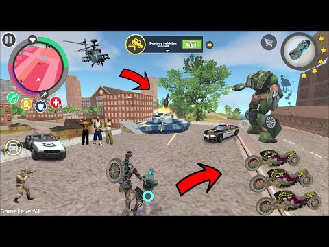 Rope Hero: Vice Town - (Transformer Robot Bike Fight Police Car Robot) Robot Bike Racing Police Car