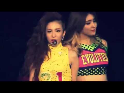 2NE1 2012 1st Global Tour NEW EVOLUTION in Japan  Kiss  Dara solo )