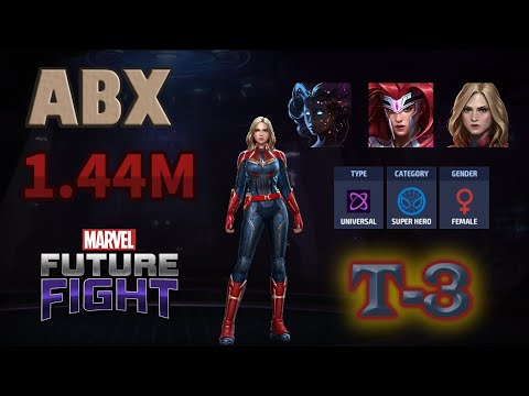 Marvel Future Fight T3 Captain Marvel ABX 1.44M Universal Female Hero 漫威未來之戰 T3驚奇隊長 極限盟戰 144萬 宇宙女英雄