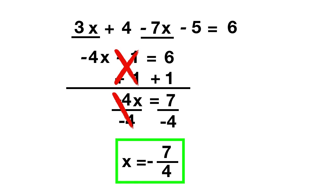 Multi Step Equations   Simplifying