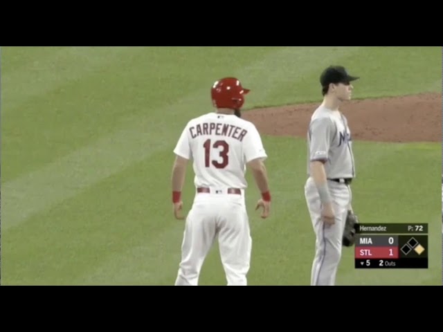 Matt Carpenter lays down a bunt for a double, a breakdown