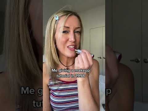 Me giving a makeup tutorial in 1998