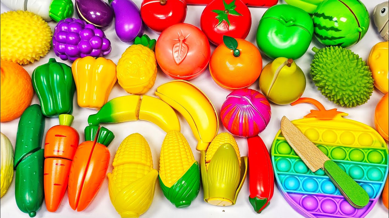 Satisfying Video | How to Cutting Fruits and Vegetables ASMR | LEMON mixing Squishy Pop It