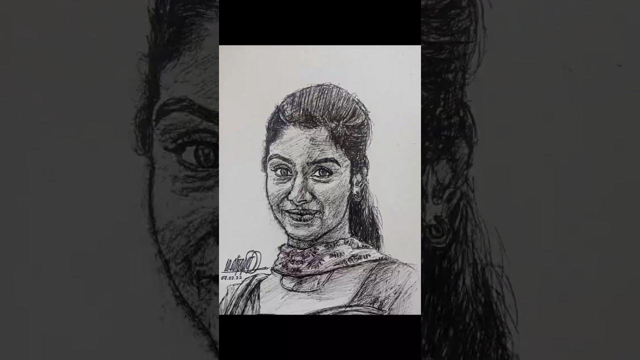 Freehand portrait 🦾  #7   #art #shortsfeed #shorts #shortvideo #drawing #artist