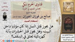 صورة ما مشروعية قتل النمل والحشرات المؤذية؟ للشيخ صالح الفوزان