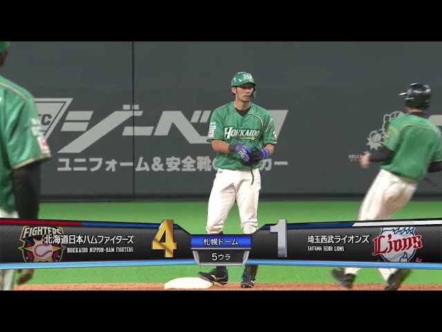 【5回裏】走者一掃!! ファイターズ・大田のタイムリー2ベースで勝ち越しに成功する!! 2019/5/10 F-L