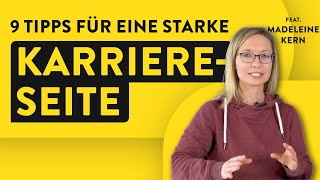 9 Tipps für eine starke Karriereseite (feat. Madeleine Kern)