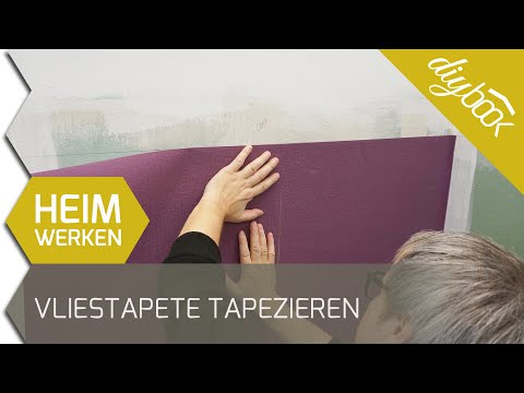 Vliestapete tapezieren - Zwei Farben ohne Rapport