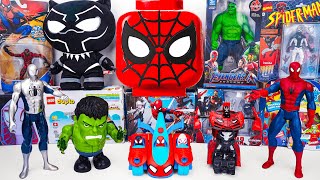Marvel Spiderman Toys Unboxing Review | Marvel Spiderman vs Venom Head Lego Box | Spider Man Masks
