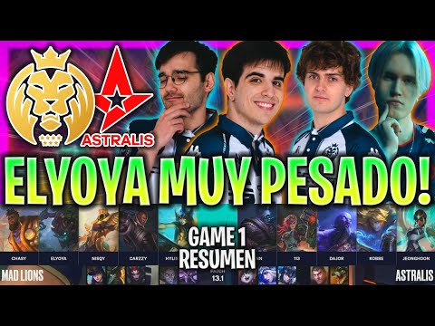 ELYOYA ES MUY PESADO CON MAOKAI! | MAD vs AST GAME 1 RESUMEN LEC GRUPOS LVP ESPAÑOL