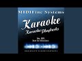 I Just Wanna Stop (Originally Performed By Gino Vannelli) (Karaoke Version)