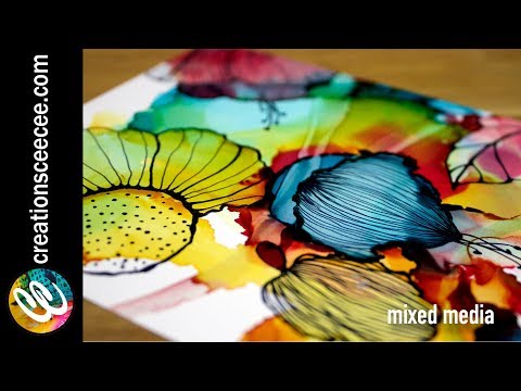 alcohol inks and doodles on yupo Video