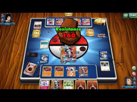 Pokemon TCG Online Lycanroc GX Buzzwole VS Volcanion EX!!